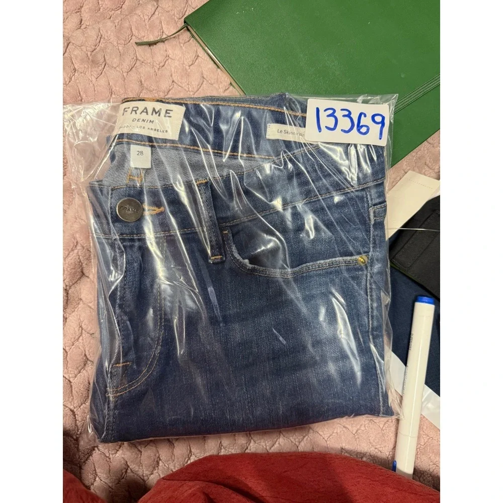Frame Jeans Womens 28 Le Skinny de Jeanne Blue Loyola Mid Rise Stretch 26x28.5